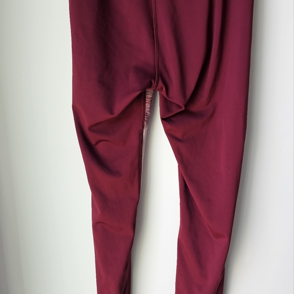Reebok Active Sport Run Gym Full Length Leggings Burgundy Size S - Picture 5 of 5